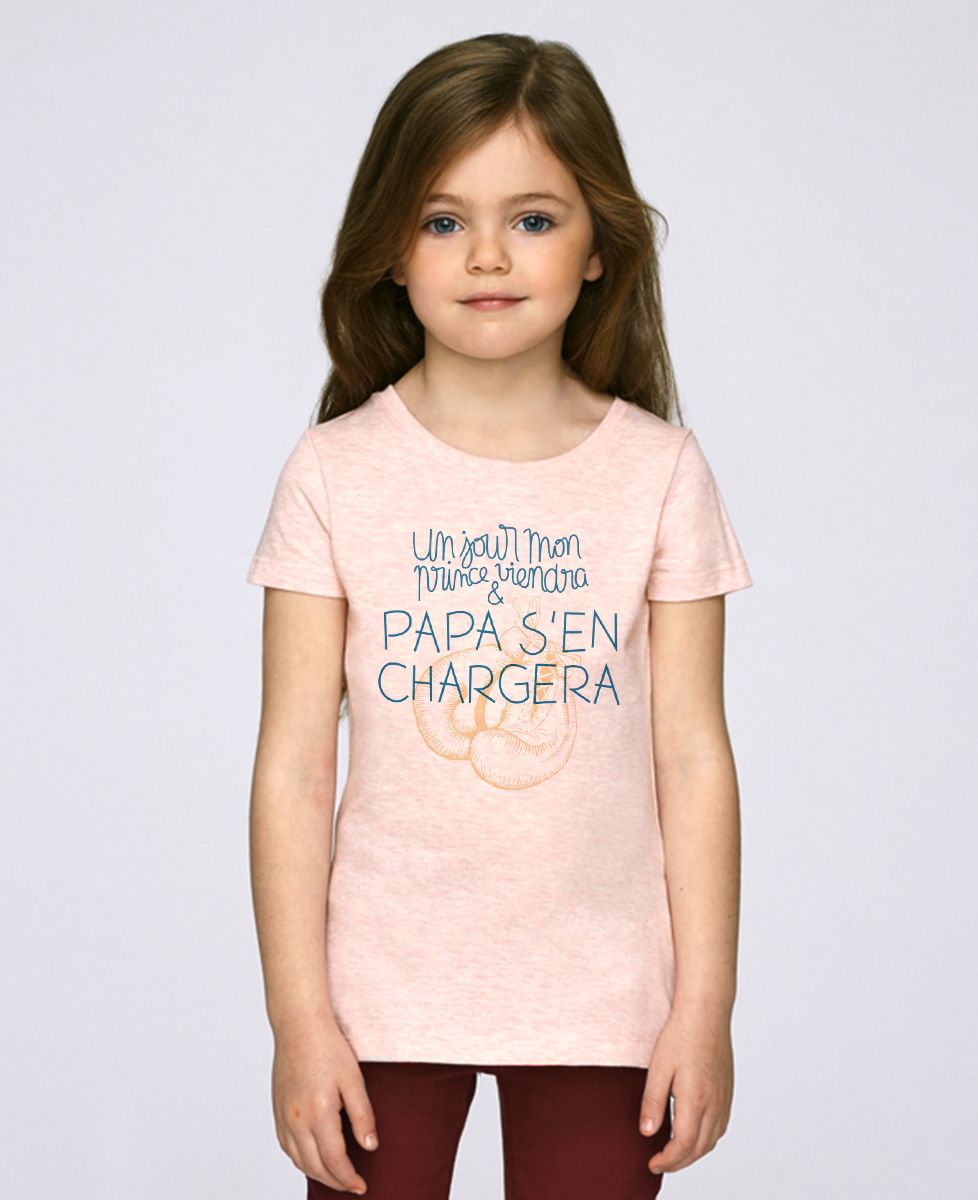 T-Shirt enfant Un jour mon prince viendra