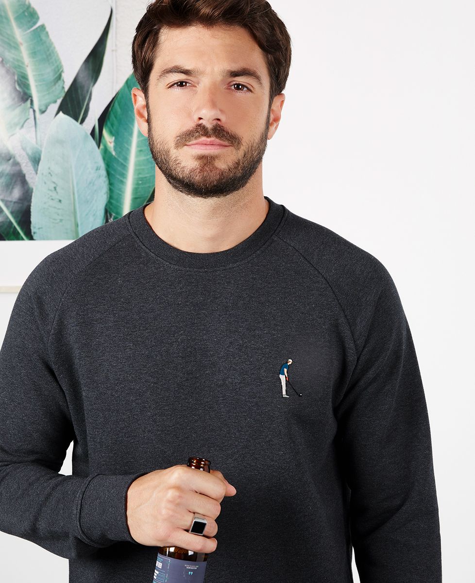 Heren sweatshirt Golfer (geborduurd) - Sport