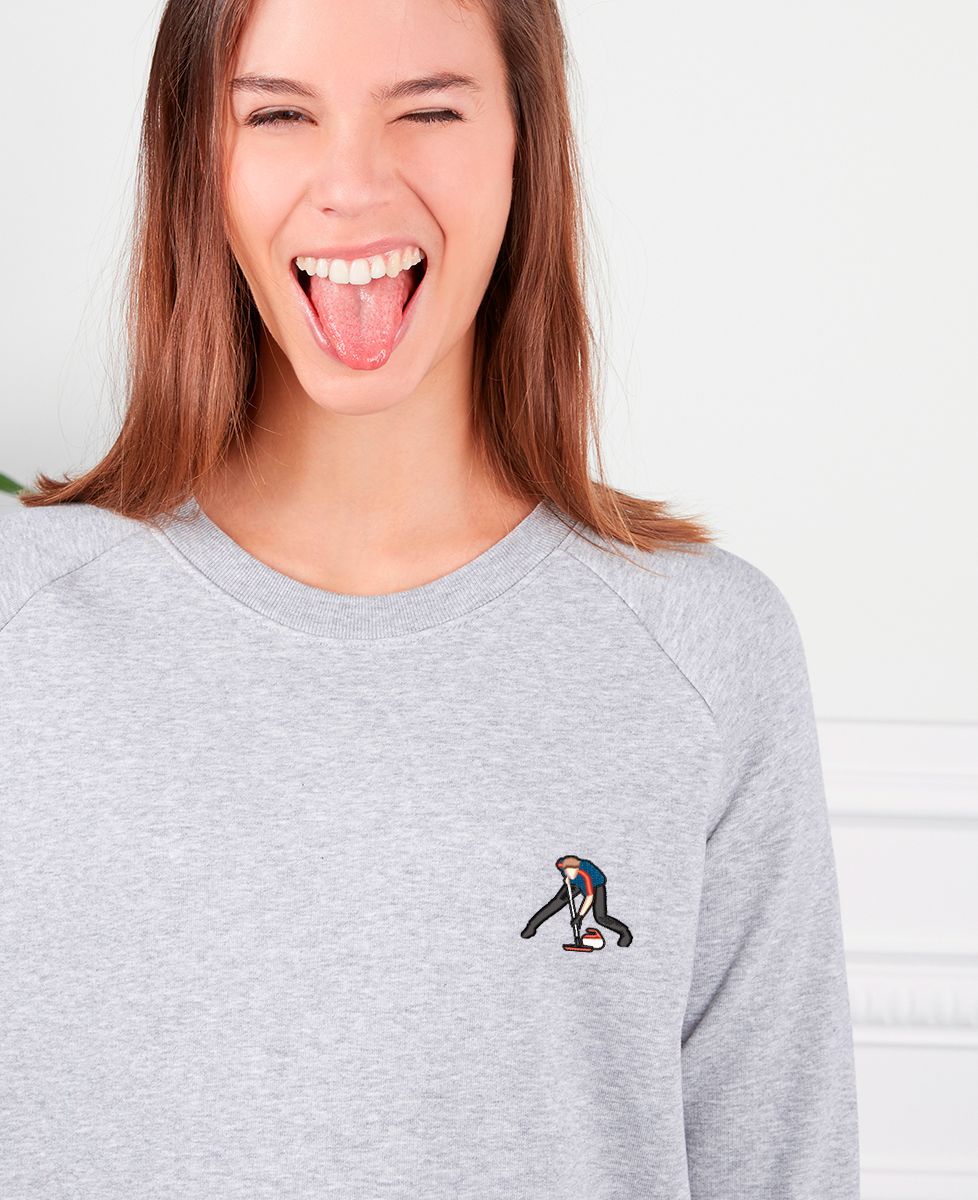 Sweatshirt femme Curling (brodé) - Sport