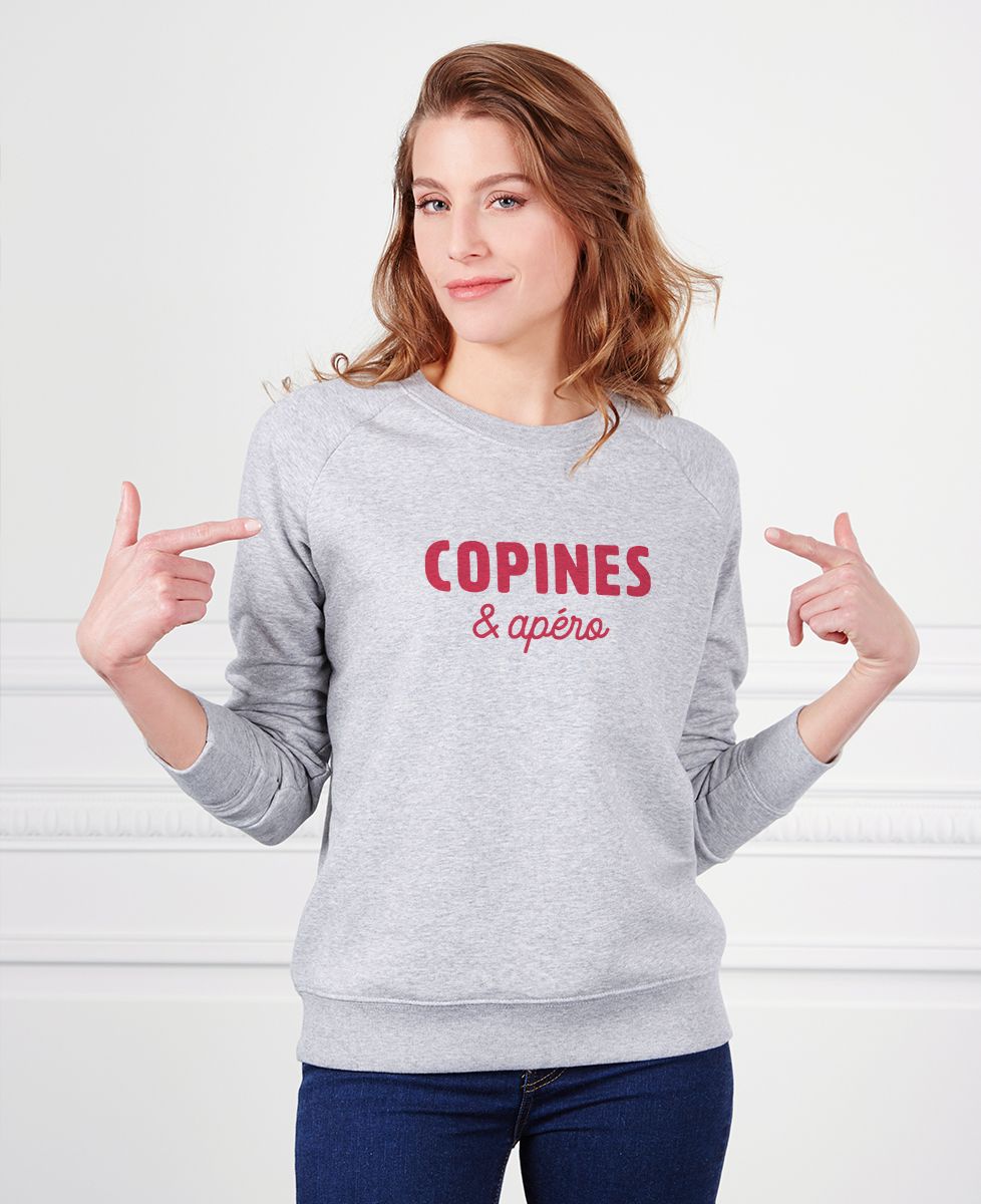 Sweatshirt femme Copines & apéro - Apéro, EVJF