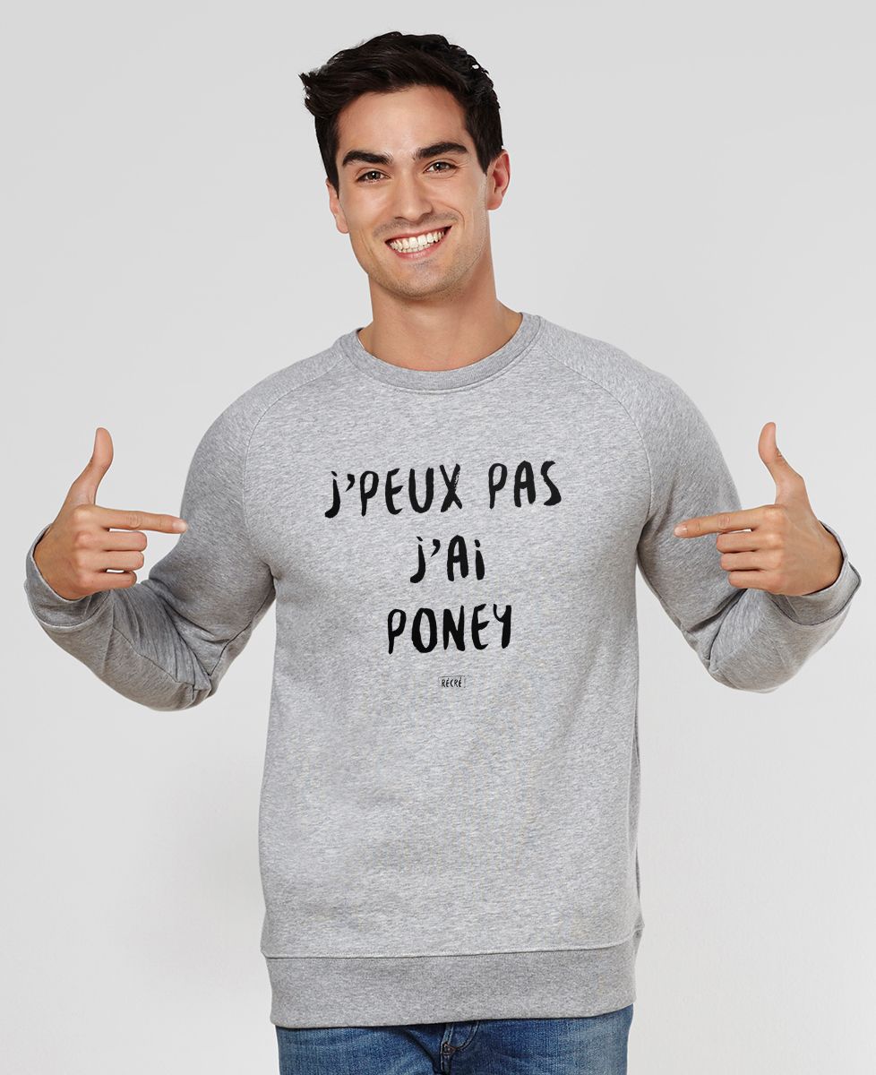 Sweatshirt homme J'peux pas j'ai poney - Cadeaux Couple