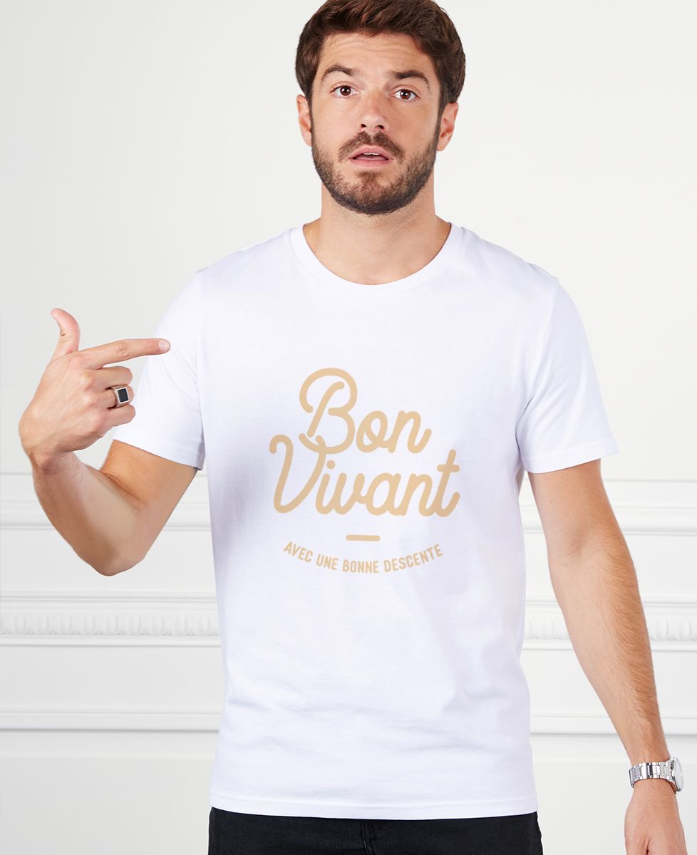 T-shirt homme Bon vivant (avec une bonne descente)