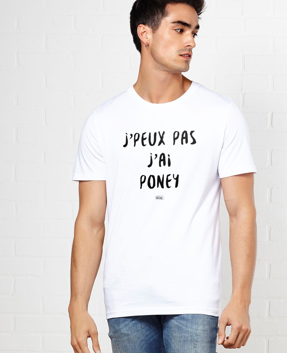 T-Shirt homme J'peux pas j'ai poney