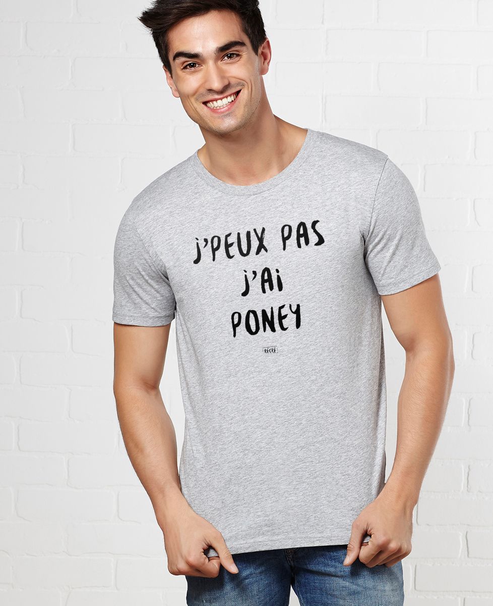 T-shirt homme J'peux pas j'ai poney - Cadeaux Couple