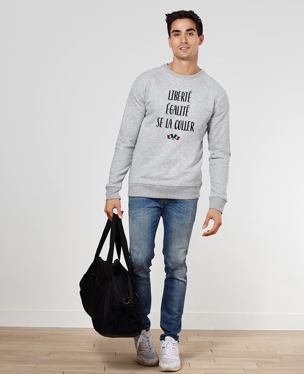 Sweatshirt homme Liberté, égalite, se la coller - Apéro