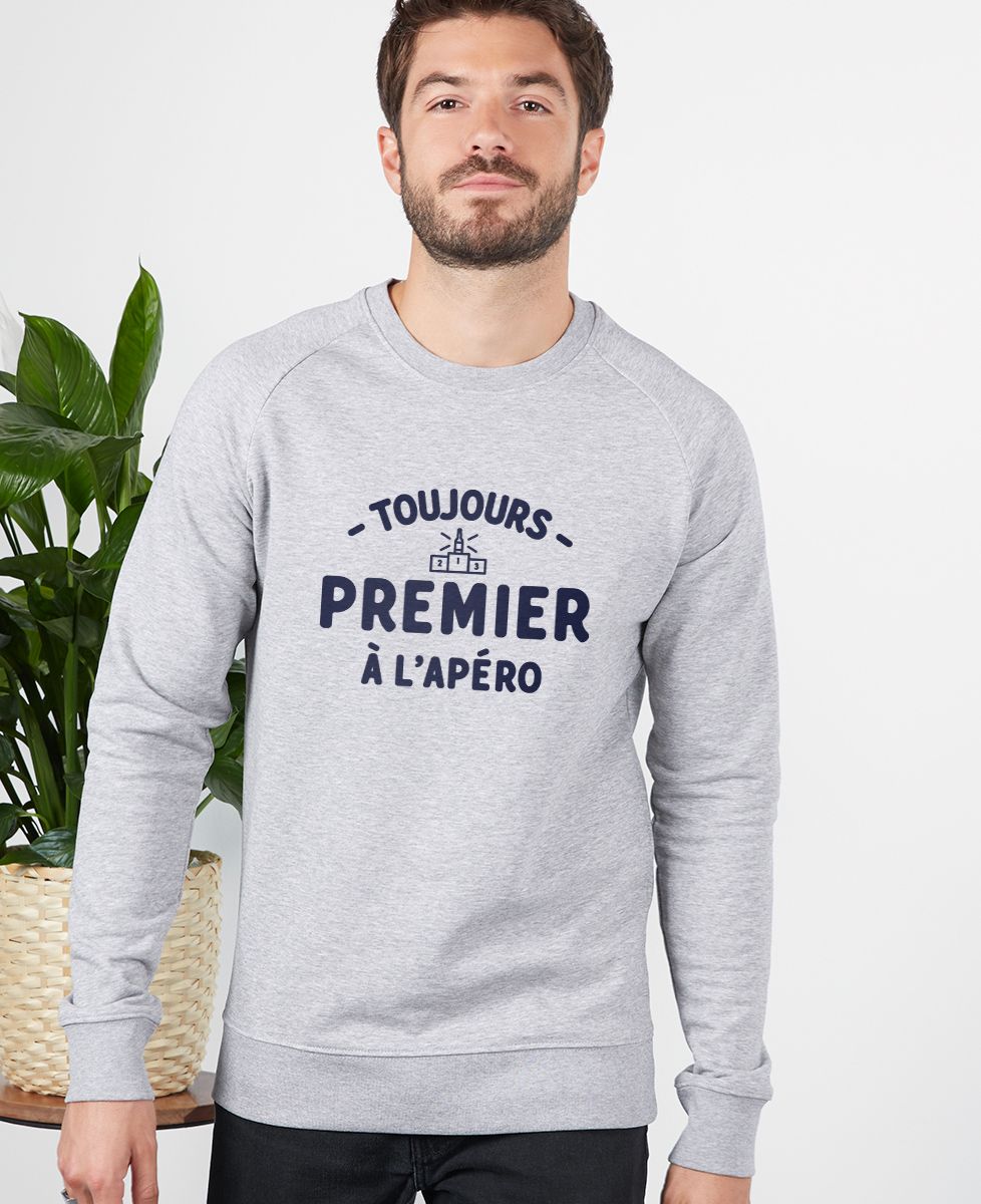 Sweatshirt homme Toujours premier à l'apéro - Apéro