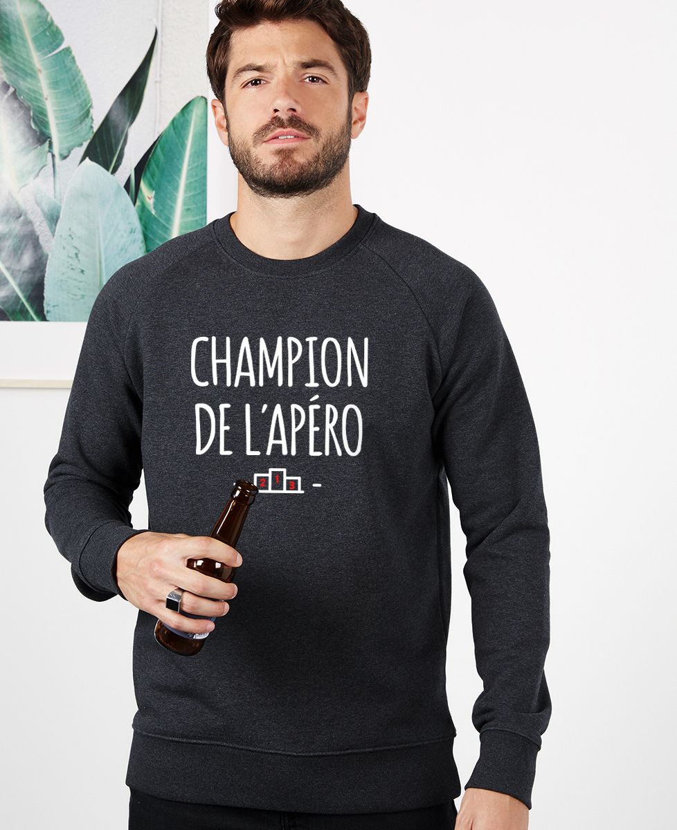 Sweatshirt homme Champion de l'apéro - Apéro